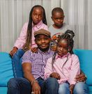 Maria actor Brian Ogana alias Luwi Hausa with his Kids