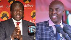 Jubilee Party Secretary General Raphael Tuju and Irungu Kang'ata