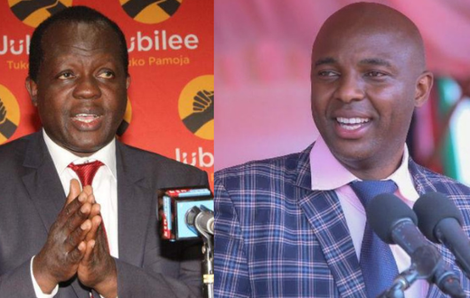 Jubilee Party Secretary General Raphael Tuju and Irungu Kang'ata