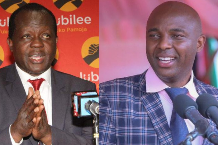 Jubilee Party Secretary General Raphael Tuju and Irungu Kang'ata