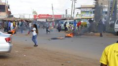 Scenes at Kenol, Murang'a county where 2 people were killed during chaos associated with Kiharu MP Ndindi Nyoro and Kihara MP Alice Wahome