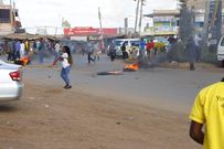Scenes at Kenol, Murang'a county where 2 people were killed during chaos associated with Kiharu MP Ndindi Nyoro and Kihara MP Alice Wahome