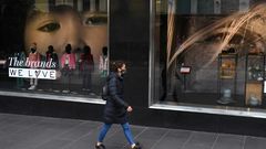 Australia announced a record economic contraction of seven percent