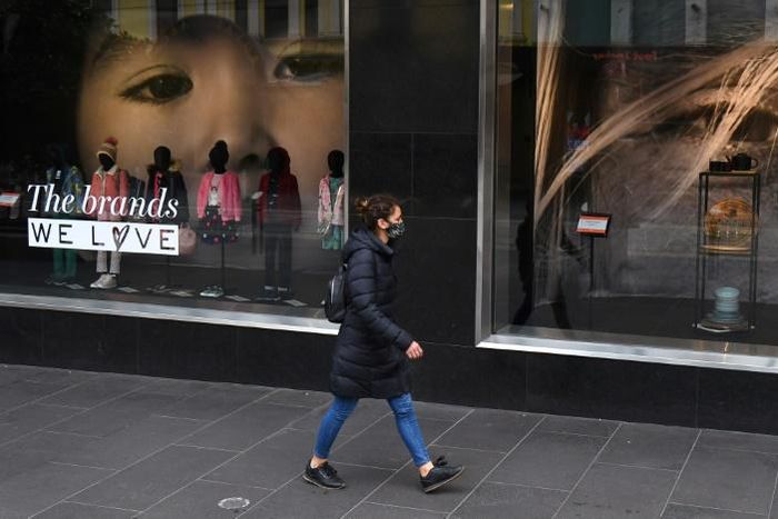 Australia announced a record economic contraction of seven percent