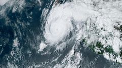 Hurricane Genevieve moves towards the tip of Baja California on August 19, 2020