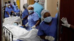 Medics at a Kenyan hospital (Reuters)