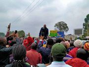 President Uhuru Kenyatta addressing crowds in Ruaka on September 9, 2020