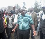 Former Laikipia East MP Anthony Mutahi (in checked green shirt)