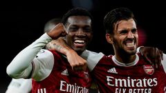 Eddie Nketiah's(left)late goal earned Arsenal a 2-1 win over West Ham
