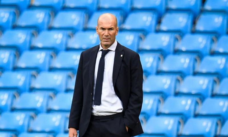 Real Madrid coach Zinedine Zidane insisted he was "proud" of his team after their Champions League exit at the hands of Manchester City