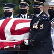 The flag-draped casket of civil rights icon John Lewis is carried by an honor guard to lie in state in the Capitol rotunda