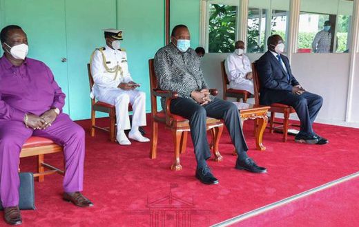 File image of President Uhuru Kenyatta with Francis Atwoli at a recent event