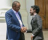 President Uhuru Kenyatta with Bahati