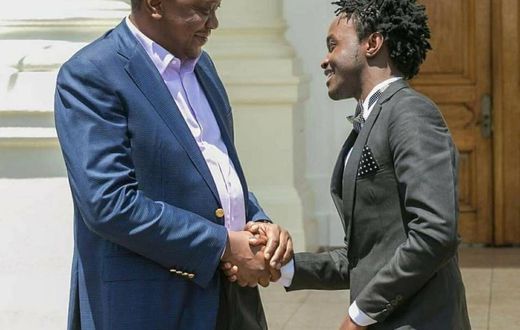 President Uhuru Kenyatta with Bahati