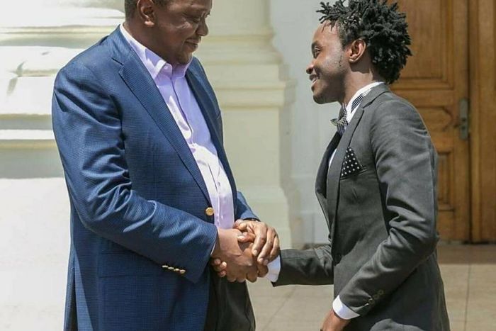 President Uhuru Kenyatta with Bahati