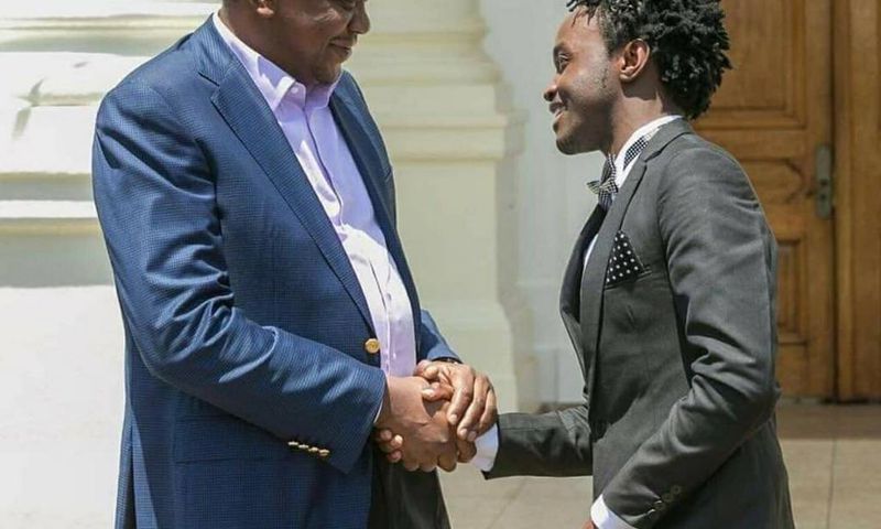 President Uhuru Kenyatta with Bahati