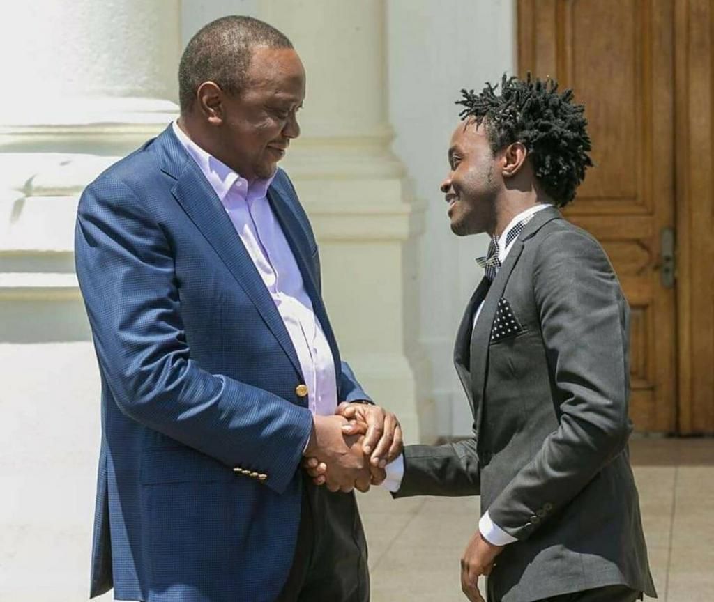 President Uhuru Kenyatta with Bahati
