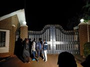 Scenes from outside Kapsaret MP Oscar Sudi's home early on Saturday morning