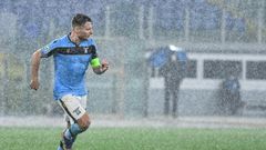 Lazio striker Ciro Immobile scored his fifth Champions League goal this season under pouring rain at the Stadio Olimpico