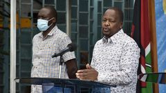 Health CS Mutahi Kagwe at a recent press conference