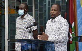 Health CS Mutahi Kagwe at a recent press conference