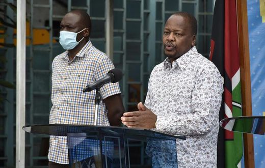 Health CS Mutahi Kagwe at a recent press conference