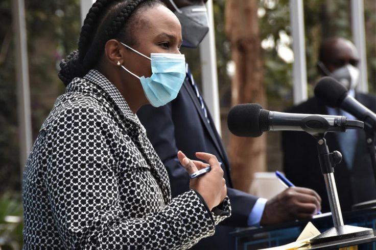 Health CAS Dr Mercy Mwangagi during a recent covid-19 briefing