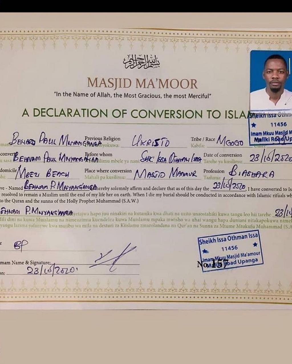 Singer Ben Pol converts to Islam