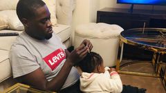 Fans impressed by this photos of Senator Sakaja making daughter’s hair