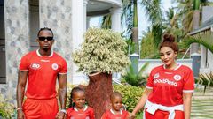 Zari Hassan with Diamond and their Kids Tiffah and Nillan