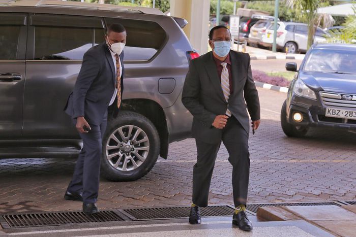 PS Karanja Kibicho arrives at DCI Headquarters