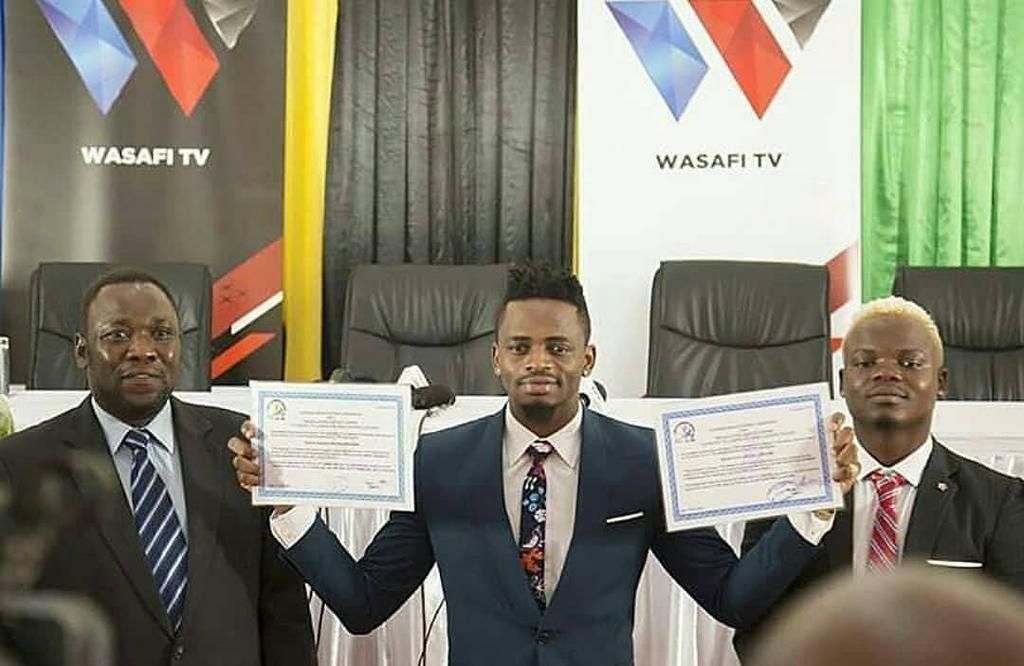 Diamond and Harmonize after receiving license for wasafi tv  and Editorial.