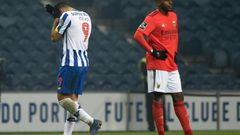 FC Porto's Iranian forward Mehdi Taremi is red-carded