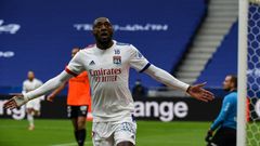 Karl Toko Ekambi scored the opener in Lyon's 3-0 win over Reims