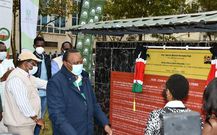 President Uhuru Kenyatta when he officially opened Michuki Park on 14 August 2020
