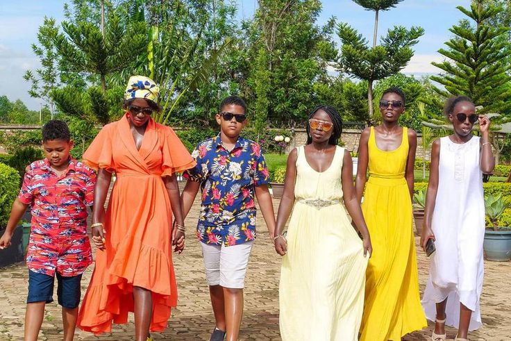 Akothee with her Kids