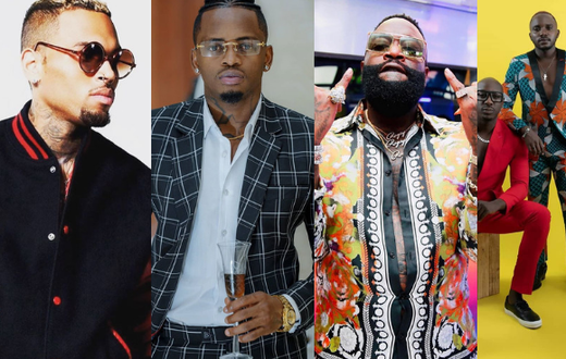 Chris Brown, Diamond Platnumz, Rick Ross and Sauti Sol (Courtesy)