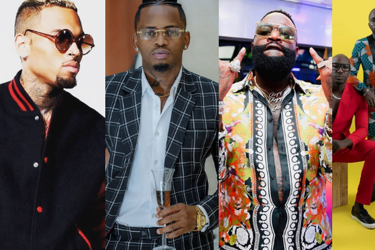 Chris Brown, Diamond Platnumz, Rick Ross and Sauti Sol (Courtesy)