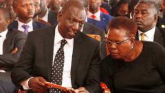 Deputy President William Ruto with Kandara MP Alice Wahome (Courtesy)