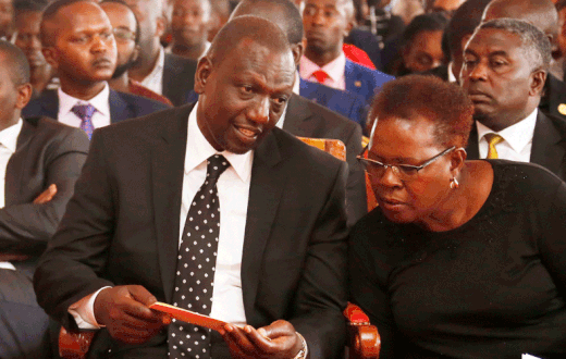 Deputy President William Ruto with Kandara MP Alice Wahome (Courtesy)