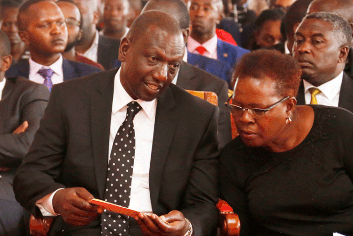 Deputy President William Ruto with Kandara MP Alice Wahome (Courtesy)