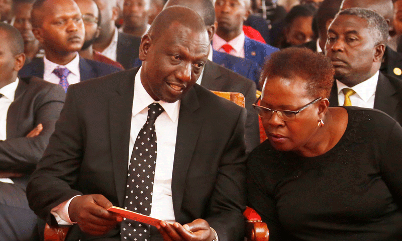 Deputy President William Ruto with Kandara MP Alice Wahome (Courtesy)