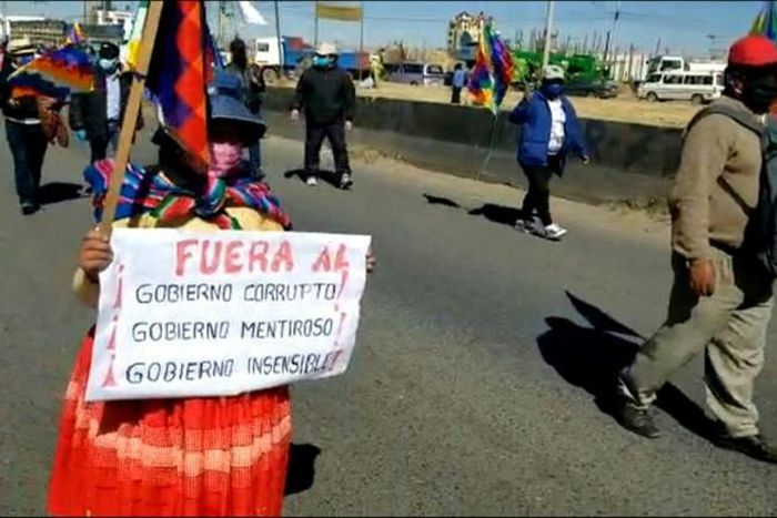 Bolivians protest election date change
