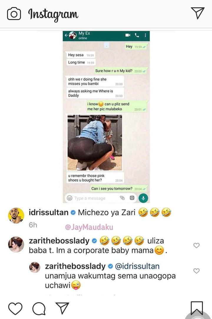 Idris Sultan and Zari Hassan