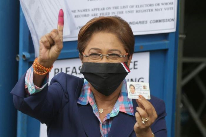 Trinidad and Tobago's former prime minister Kamla Persad-Bissessar is leader of the opposition United National Congress (UNC), which took 19 seats in the House of Representative