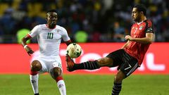 Burkina Faso international Alain Traore (L) came off the bench to help Moroccan club Renaissance Berkane reach the CAF Confederation Cup final.