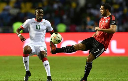 Burkina Faso international Alain Traore (L) came off the bench to help Moroccan club Renaissance Berkane reach the CAF Confederation Cup final.