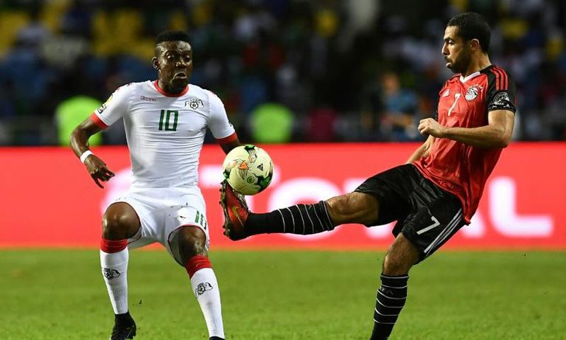 Burkina Faso international Alain Traore (L) came off the bench to help Moroccan club Renaissance Berkane reach the CAF Confederation Cup final.