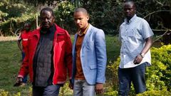 ODM boss Raila Odinga, Embakasi East MP Babu Owino and Kibra MP late Imran Okoth.