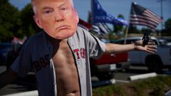 President Donald Trump’s supporters hold a rally and caravan in Oregon City, Oregon on September 7, 2020